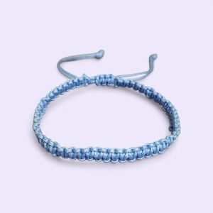 Light Blue Braided Nylon Bracelet